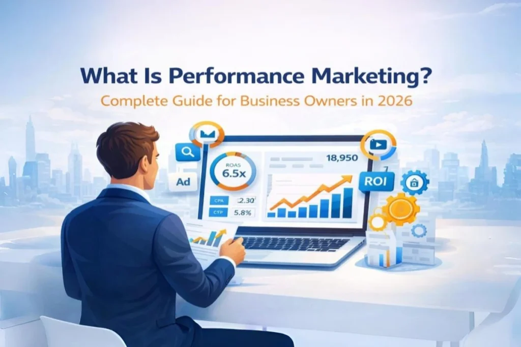 What is performance marketing dashboard showing ROI ROAS CPA and measurable campaign growth in 2026