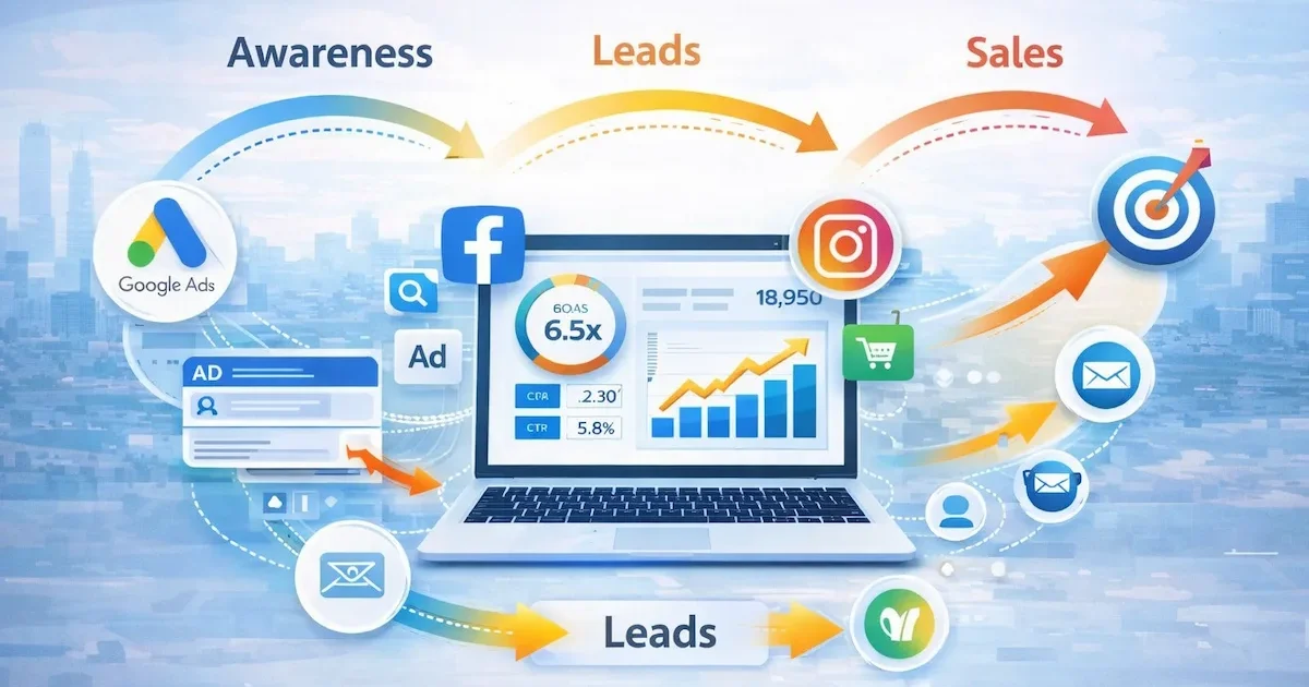 digital marketing solutions strategy ecosystem seo advertising analytics