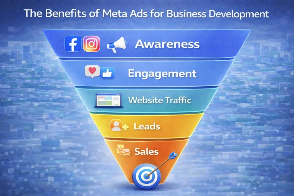 meta ads marketing funnel awareness leads conversions