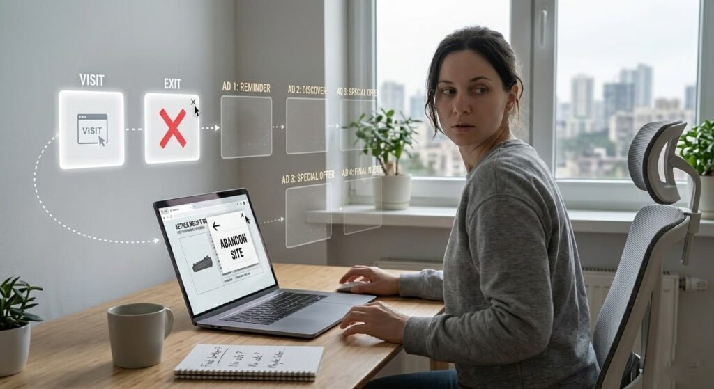 user leaving website without follow-up ads or remarketing