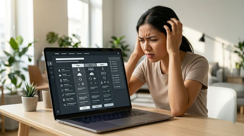 confusing website messaging that does not clearly explain product value