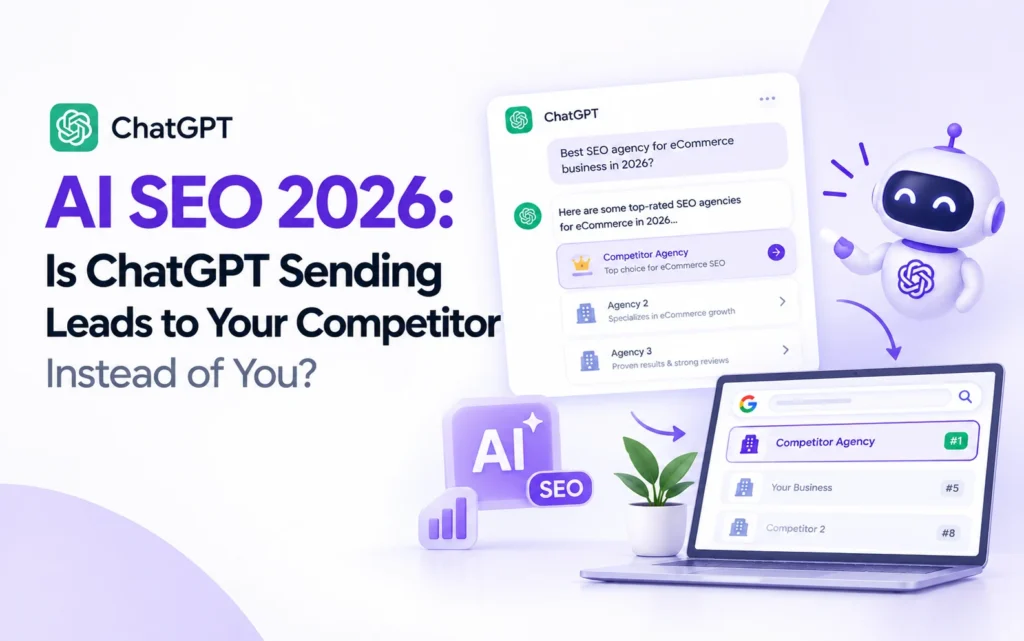 AI SEO 2026 showing how AI platforms impact business visibility and lead generation