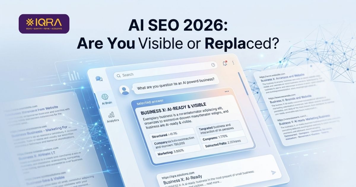 AI SEO 2026 showing how AI platforms impact business visibility and lead generation