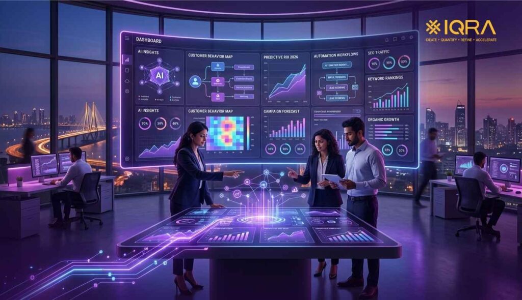 AI-powered digital marketing dashboard with automation and analytics for business growth