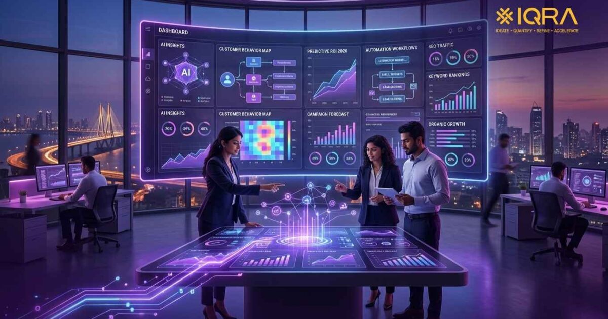 AI Trend in digital marketing dashboard with automation and analytics for business growth