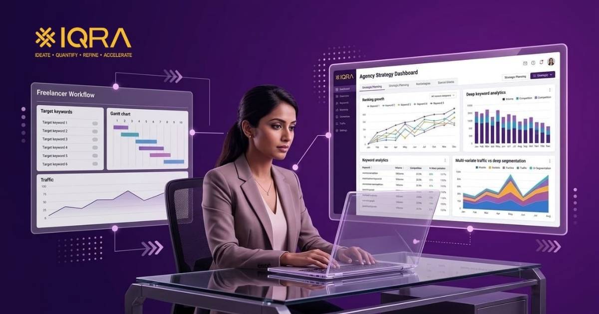 business owner reviewing SEO strategist & proposals from freelancer and agency