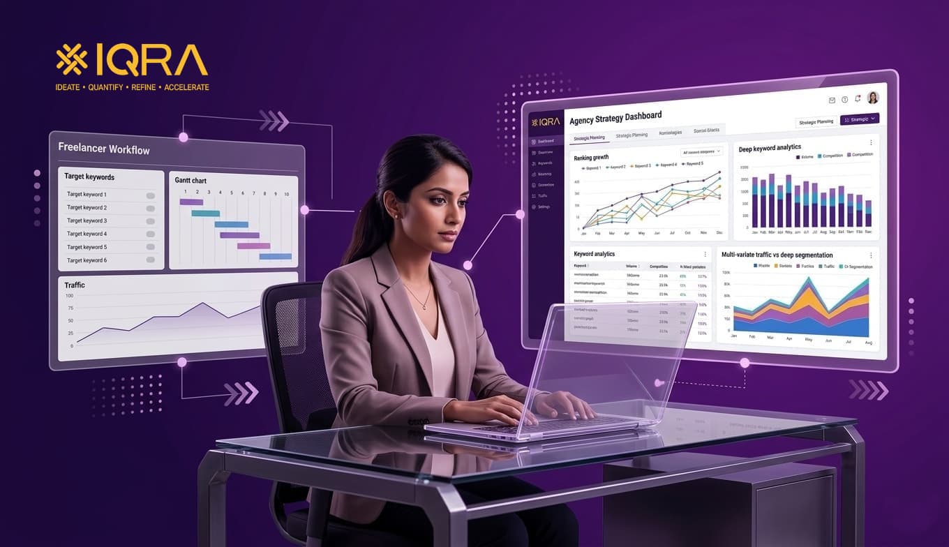 business owner reviewing SEO strategist & proposals from freelancer and agency