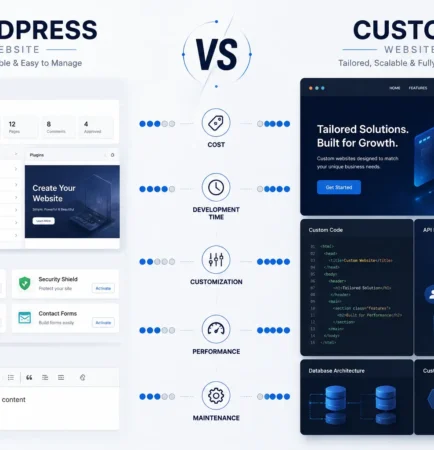 WordPress vs custom website comparison